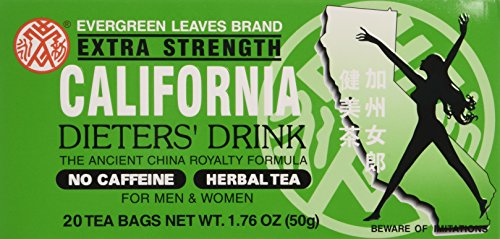 Evergreen Leaves California Dieters' Tea box, 20 teabags